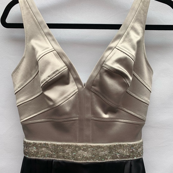 Maria Bianca Nero Size Small Black Silver Corset Beaded waist Cocktail dress Y2K - Picture 2 of 9